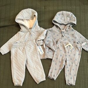 NWT Carter's Baby Hoodie Sets, 6m